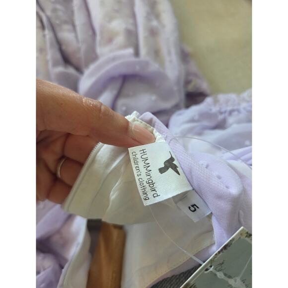 Hummingbirds & Flowers Lavender Floral Dress - Picture 8 of 9